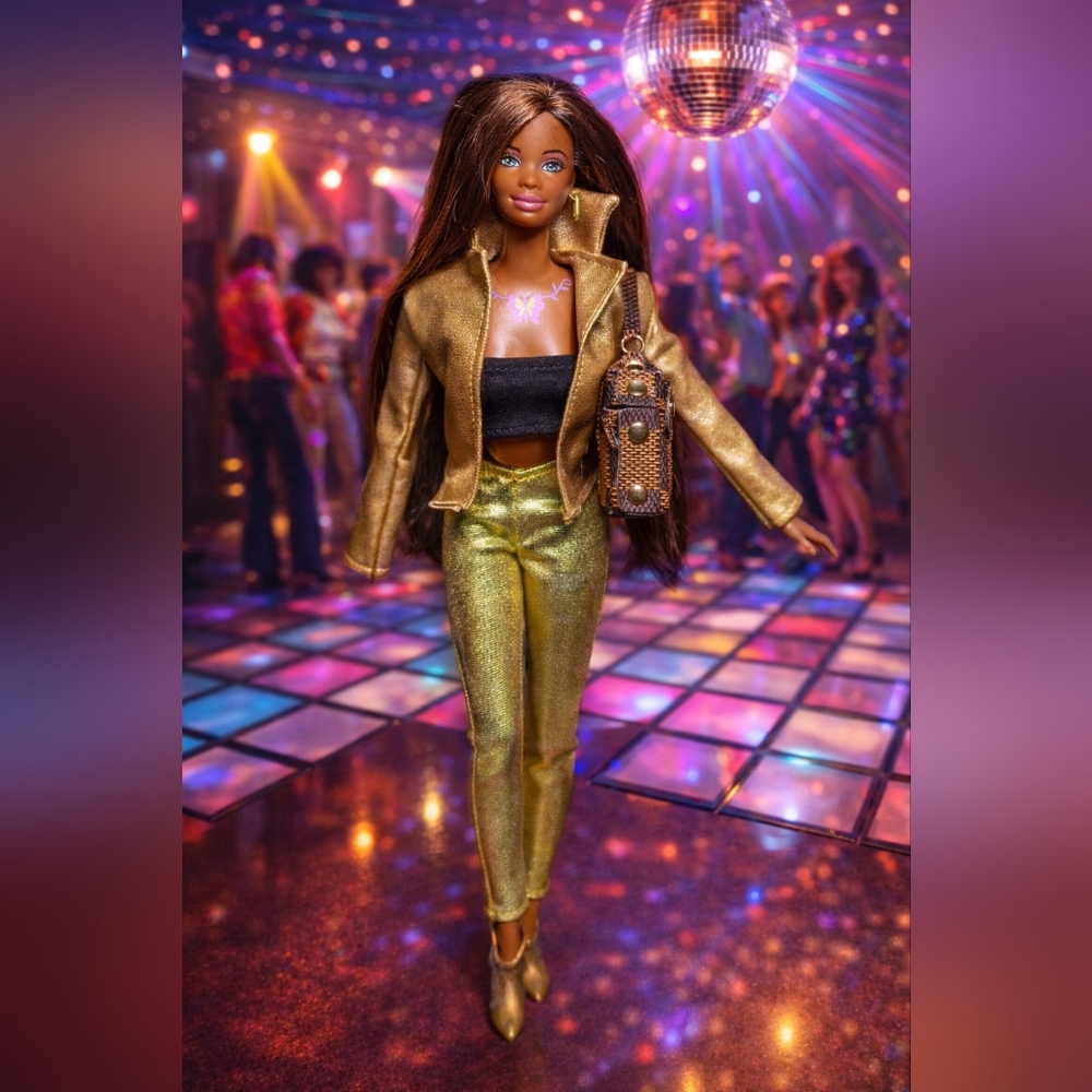 FINAL PRICE UNLESS BUNDLED Vintage Restyled 1998 Butterfly Art Christie Barbie